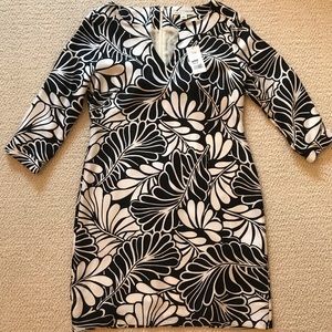 Banana Republic new size O black & white dress